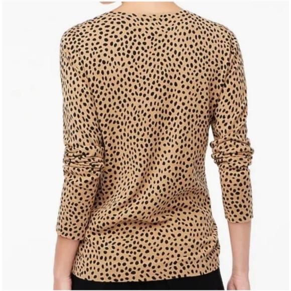 J.Crew Women’s Leopard Dot Teddie Crewneck Sweater, Size M - Picture 9 of 9